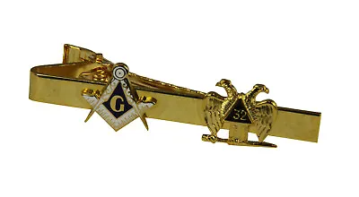 6030857 Tiebar Neck Tie Clasp Mason 32° Scottish Rite Tack Pin Clip Bar Masonic • $18.99