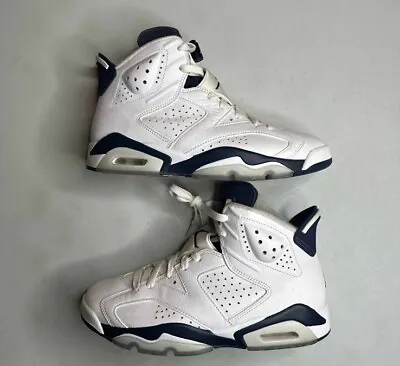 Size 8 - Nike Air Jordan 6 Midnight Navy 2022 CT8529-141 OG VI White Blue • $99.99