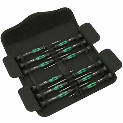 Wera 073675 Kraftform 12 Piece Micro PrecisionSlotHexTorxPh Screwdriver Set • £37