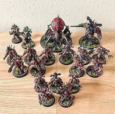 Warhammer 40k Chaos Space Marines - Painted Word Bearers Army - BoxedUp (201) • $25.95