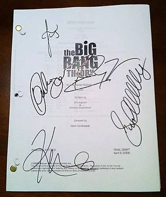 -= BIG BANG THEORY Full Cast AUTOGRAPHED Signed SCRIPT MONOPOLAR EXPEDITION =- • $9.95