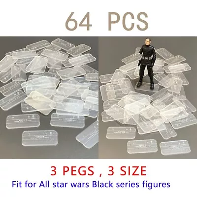 64X Star Wars Black Series 6 Inch Action Figure Stands CLEAR Multi-peg TOY GIFTS • $26.59