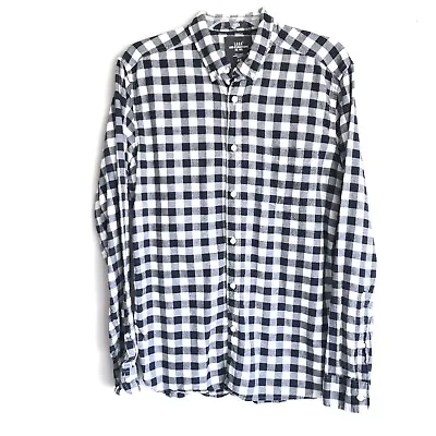 $10.88 • Buy H & M Label Of Graded Goods Fitted Plaid Shirt Mens Size M