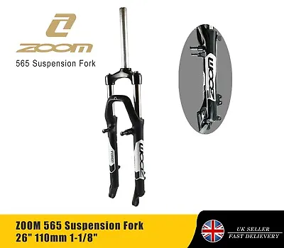 26 Inch ZOOM 565 Suspension Fork 1 1/8 Inch(28.6cm) / 230mm Disc Brake V- Brake • £59.99