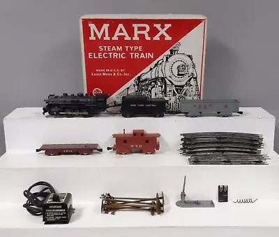 Marx 400 Vintage O Steam Locomotive & Tender W/ Freight Cars Set • $55.54