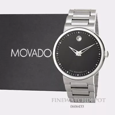 Authentic Movado Dura Swiss Made Quartz Men's Black Dial Tungsten Watch 0606433 • $3395