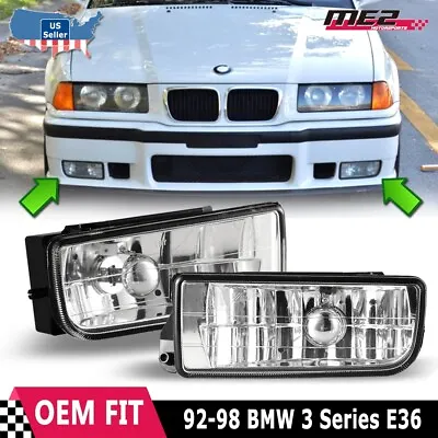 For  1992-1998 BMW 3 Series E36 M3 Factory Fog Lights Clear Lens Numper Lamps • $34.99