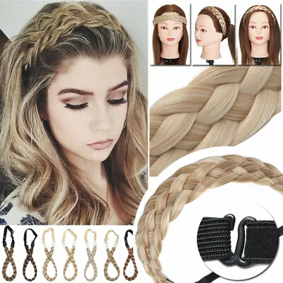 Elegant Blonde Headband Hairpiece Braided Plait Hair Band Hair Extension Real UK • £7.69
