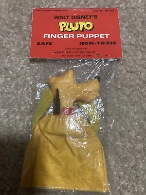 Walt Disney’s Pluto Finger Puppet Vintage Still In Packaging • $3.49