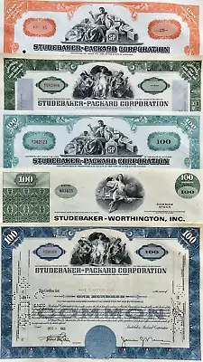 Ultimate Studebaker Packard Worthington Stock Certificate Collection Set Of 5 • $4.99