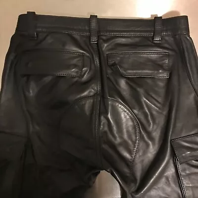 MR S. LEATHER San Francisco Genuine Glossy Black Leather BDU Pants 30” Vintage • $1799.99