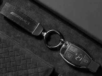 Mercedes Benz AMG Metal Alcantara Keyring Luxury Keychain High Quality Key Ring • $9.85
