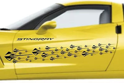 NEW School Of STINGRAY's Vinyl Decal Racing Stripes X2 (Fits Chevy CORVETTE C6) • $59.95