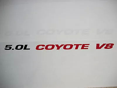 5.0L Coyote V8 Engine Hood DECALS Stickers Mustang GT 19 20 21 22 23 • $9.99