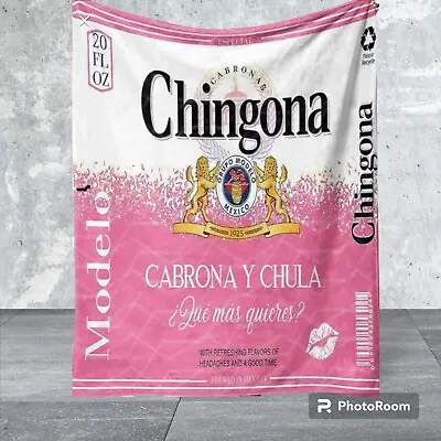 Modelo Blanket Mexican Blanket Chingona Toxica Y Chula Cobija New! Cerveza Beer • $35