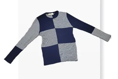 Vintage Saks Fifth Avenue Wool Blend XL Extra Large Sweater. Block Print. • $60