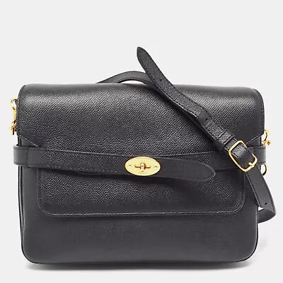 Mulberry Black Leather Small Belted Bayswater Shoulder Bag • $638.40