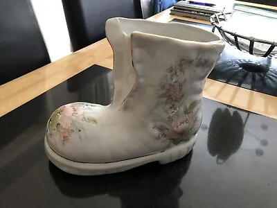 £8.99 • Buy Maryleigh Staffordshire Pottery Floral Decorative Boot With Floral Design
