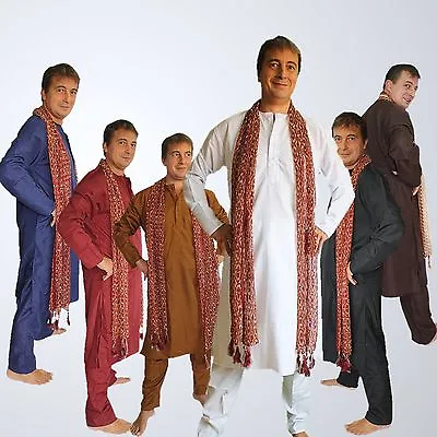 Men's Suit Sherwani Kurta Size L 50 Indian Meditation Yoga Bollywood Eid • £26.82