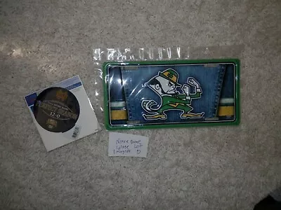 Notre Dame License Plate & Magnet New & VTG Fightin' Irish Lot D • $17.50