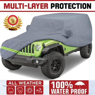 6 Layer Car Cover For 2 Door Jeep Wrangler CJYJ TJ & JK Jeep Rain UV Sun Cover • $61.27