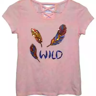 ROEBUCK & CO. Girl's Sequined T-Shirt Pink SZ 10/12 • $8