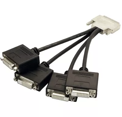 VisionTek VHDCI To 4X Dvi-D Cable (M/F)-900801 Black Copartner E119932 • $24.99