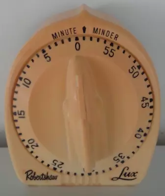 Vintage Robertshaw Lux Minute Minder Kitchen Timer Works Rocket Knob • $34.95