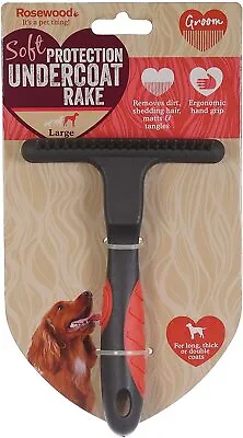 Rosewood Soft Protection Dog Grooming Undercoat Rake Remove Knotted Fur Tangles • £10.79
