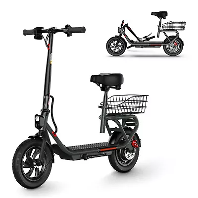 SISIGAD Electric Scooter For Adult Folding Scooter With Seat&Carry Basket UL2849 • $329