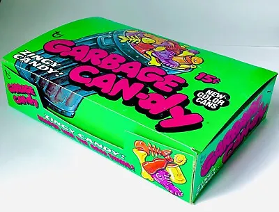 $500 • Buy Vintage 1976 Topps GARBAGE CAN-DY Series  2 Candy GREEN Display Box RAINBOW CANS