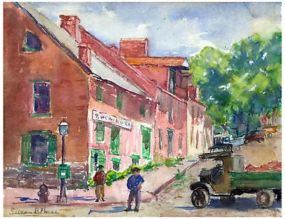 3683 Town Scene Vintage Painting Poster.Art Decorative.Home Interior Design • $45