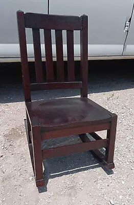 Solid Oak Mission Sewing Rocker / Rocking Chair  (R1) • $349