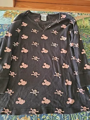 Disney Parks Xl Mickey Pirate Shirt Top Skulls • $15