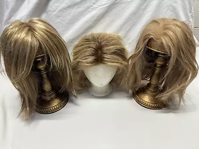 Louis Ferre Original 100% Human Hair  ENVY Brand Light Blonde Long Lot Of 3 Wigs • $140