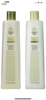$20 • Buy Trader Joes Tea Tree Tingle 16 Fl Oz Shampoo & Conditioner Set 