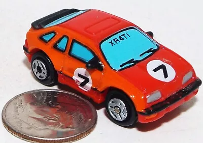 Small Micro Machine Plastic Merkur XR4TI Race Car In Red Number 7 • $8