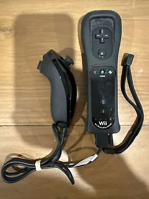 Nintendo Wii Motion Plus Controller With Nunchuck - Black • $34.95