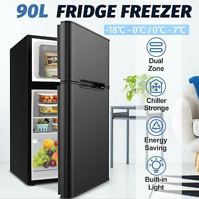 $369.90 • Buy 90L Portable Fridge Freezer Beverage Beer Bar Commercial Home Refrigerator Black