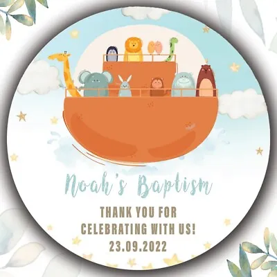 £3.59 • Buy Premium Personalised Christening Baptism Thank You Stickers Bag Seals Sweet Cone