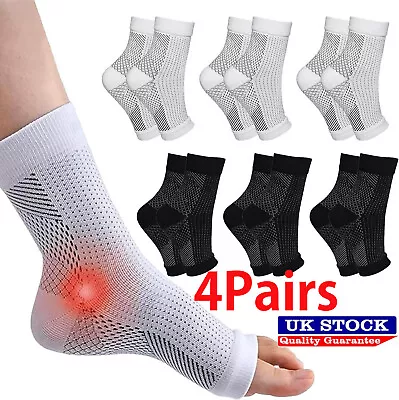 4Pairs NEW Medical Neuro Socks Compression Neuropathy Plantar Fasciitis Socks UK • £9.99