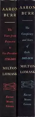 Milton Lomask / Aaron Burr Two Volumes 1979 Political 2nd Printing • $28