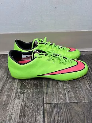 NikeMercurial Victory 651635-360 Green Indoor Soccer Mens Size 9.5 M4 • $39.99