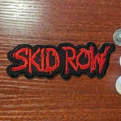 Skid Row Patch Hard Rock Band Heavy Metal Music Embroidered Iron On 1.5x.4.25  • $5