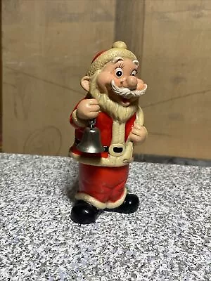 Rare Vintage ALPS Mechanical Santa Claus Ringing Bell Windup - Toy 1960s • $50