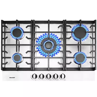 30  Built-in Gas Cooktop Stove Top 5 Burners LPG/NG Dual Fuel Stainless Steel • $289.99