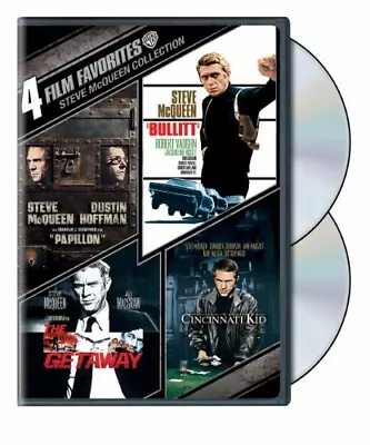 PAPILLON/BULLITT/THE GETAWAY/CINCINNATI KID - Steve McQueen DVD • $9.95