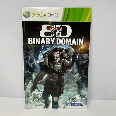 Binary Domain - NO GAME & NO CASE - MANUAL ONLY Xbox 360 PAL • $6.99