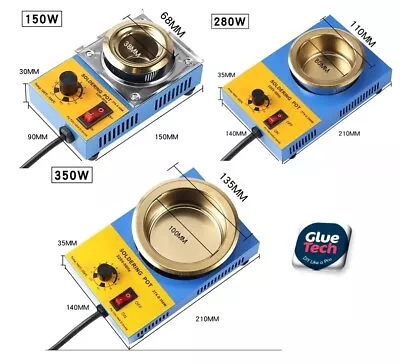 £21.57 • Buy Electric Solder Pot Tin Melting Furnace, 350W/280w/150w Ø100mm/80mm/32mm 220V
