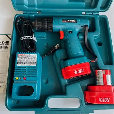 Makita 6211D Cordless 3/8  Power Drill With Two 12V Batteries Charger  Case USED • $139.99